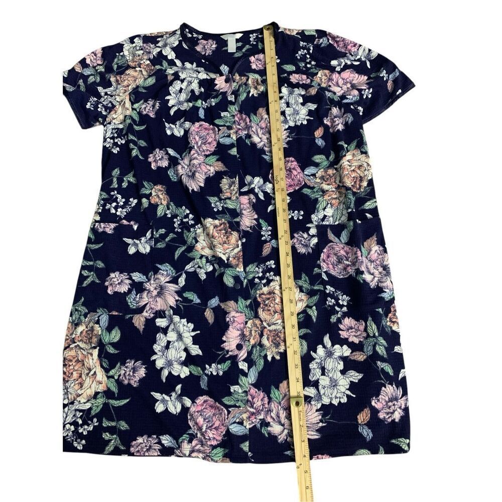 Beautiful Rare Vintage ADONNA SLEEPWEAR Floral Housecoat Lounge Dress Robe Snap - Picture 11 of 11